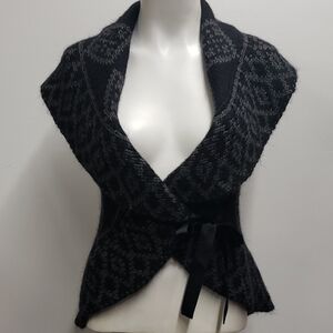 Mary Firenze Made In Italy Wrap Knit Sweater Mohair Wool Blend Women's Small